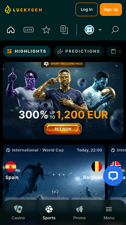 Sports mobiles du casino Luckygem