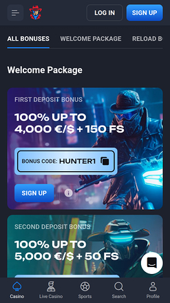 Luckyhunter Mobile Promotions