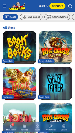 Jeux mobiles du casino LuckyLouis