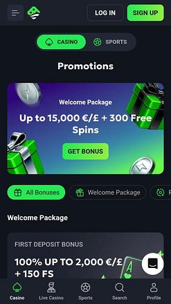 Мобильная страница акций казино LuckyWave