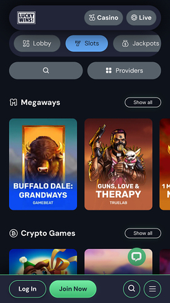 Jeux mobiles du casino Luckywins