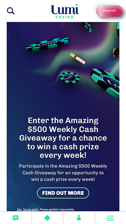 Promociones móviles de Lumi Casino