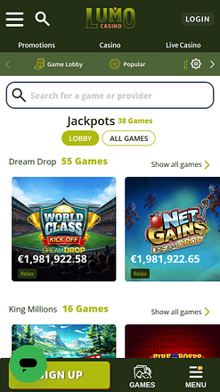 Lumo Casino Jackpot
