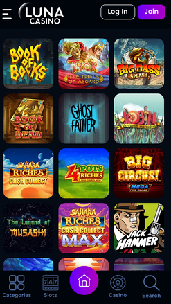 Luna Casino Mobile Games