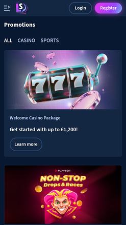 Promotions mobiles du casino LunarSpins