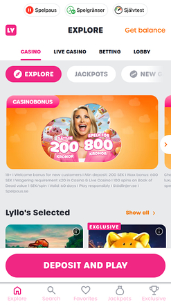 Jeux mobiles de casino Lyllo