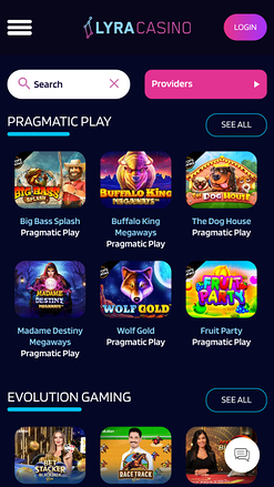 Développeurs du jeu mobile Lyra Casino