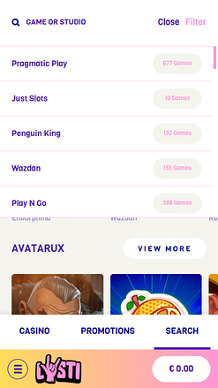 Développeurs de jeux mobiles Lysti Casino