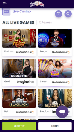 Madnix Casino Mobile Croupier en direct