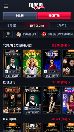 Casino Mafia Mobile Croupier en direct