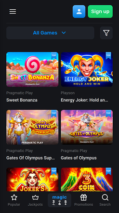 Magic365 Casino Games Mobile