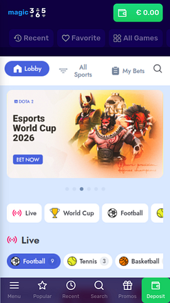 Magic365 Casino Sports Mobile