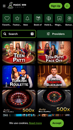 MagicWin Casino Mobile Live Dealer