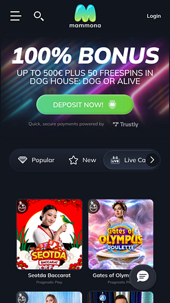 Mammona Casino Mobile Live Dealer