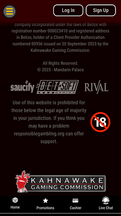 Mandarin Palace Casino Mobile Game Developers