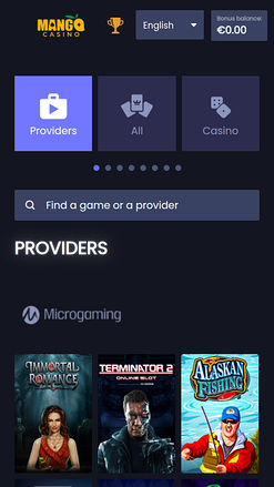 Sviluppatori di giochi per dispositivi mobili Mango Casino