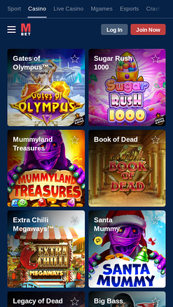 MarathonBet Casino Mobile Games
