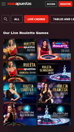 Rivenditore MarcaApuestas Mobile Live