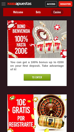Promozioni mobili del casinò MarcaApuestas