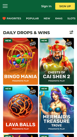 Mason Slots Casino Mobile Drops und Gewinne