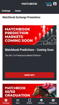 Promotions mobiles de Matchbook Casino