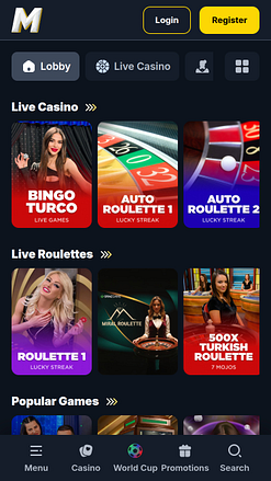 Мобильная версия MaxCasino Live Dealer