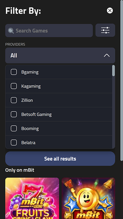 mBit Casino Mobile Game Developers