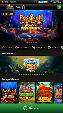 Mega Riches Casino для настольных компьютеров и мобильных устройств