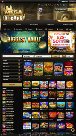 Mega Riches Casino Ordinateur de bureau Mobile