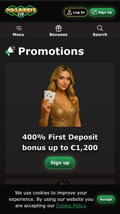 Promozioni per dispositivi mobili del casinò Megawaysvip