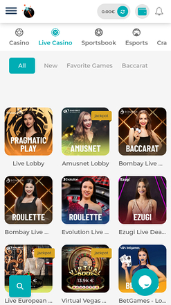 Merlin Casino Mobile avec croupier en direct