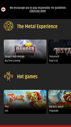 Jeux mobiles Metal Casino