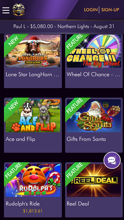 Jeux mobiles du casino Miami Club