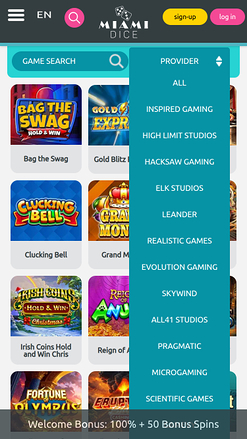 Entwickler des mobilen Spiels Miami Dice Casino