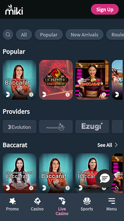 Miki Casino Live Dealer