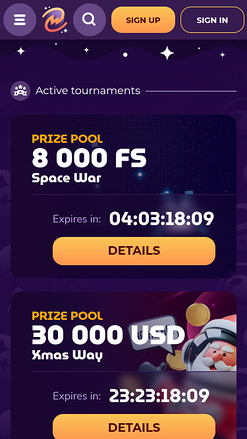 Tournoi mobile MilkyWay Casino