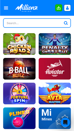 Millionz Casino Mobile Crash Games