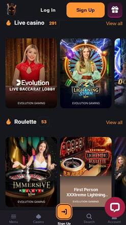 Minebit Casino Croupier en direct Mobile