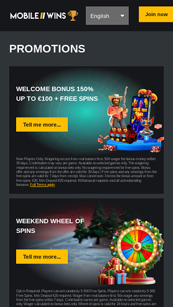 MobileWins Casino Mobile Promotions