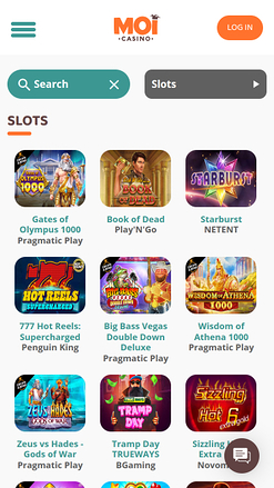 Jeux mobiles de Moi Casino