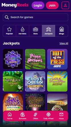 Jackpot mobile du casino Money Reels
