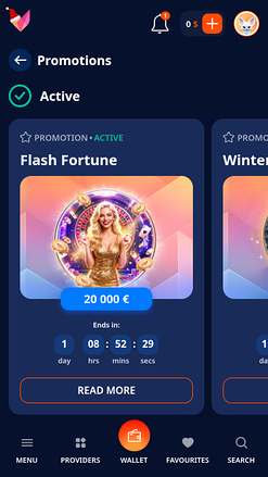 Мобильные акции казино Monro