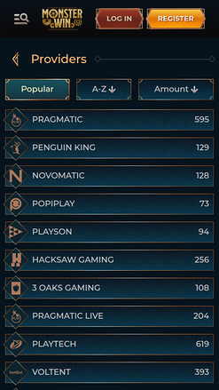 Développeurs du jeu mobile Monster Win Casino