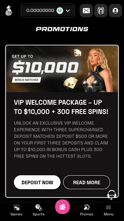 Promotions mobiles de Motherland Casino