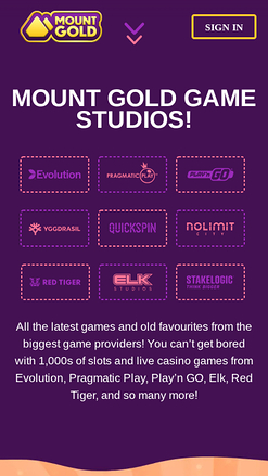 Développeurs de jeux mobiles de Mount Gold Casino
