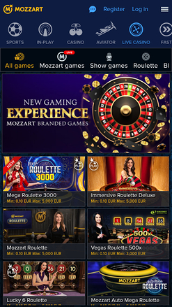 Mozzart Casino Croupier en direct mobile