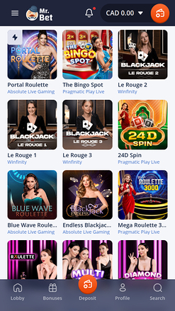Mr Bet Casino Mobile Live Dealer