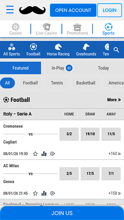 Pari sportif mobile du casino Mr Play