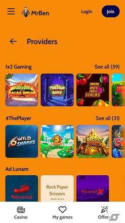 Sviluppatori del gioco mobile MrBen Casino