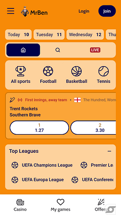 MrBen Casino Mobile Sports